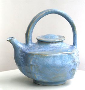 2017 6 kantet blå tepotte